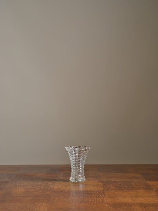 Vintage Textured Glass Vase