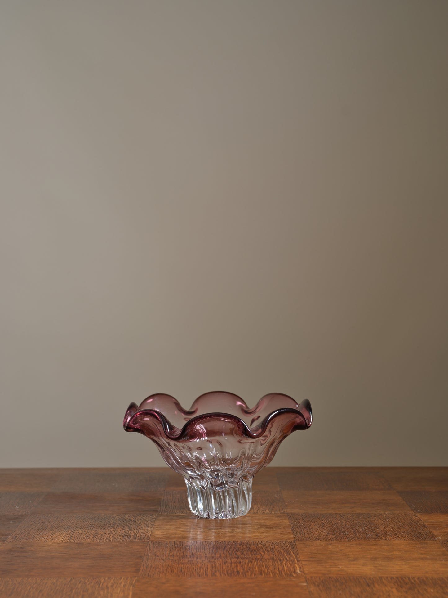 Vintage Violet Ombre Glass Bowl