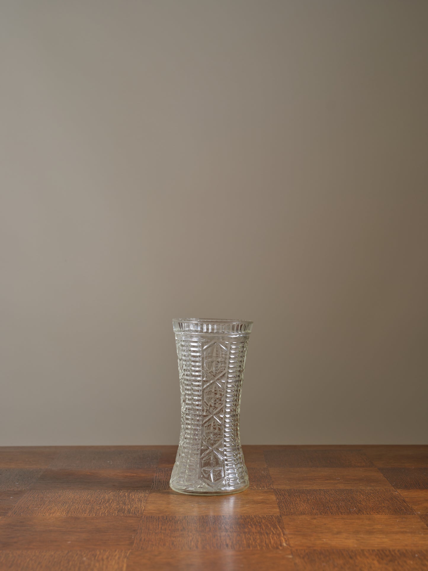 Vintage Textured Small Glass Vase