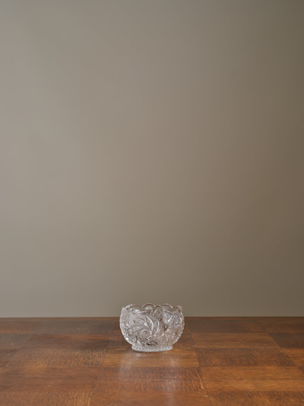 Small Glass Floral Bowl