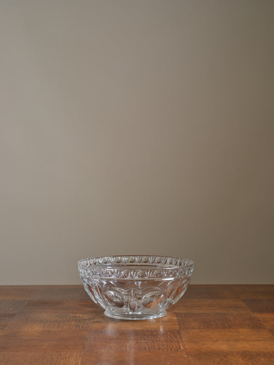 Vintage Crystal Patterned Glass Bowl