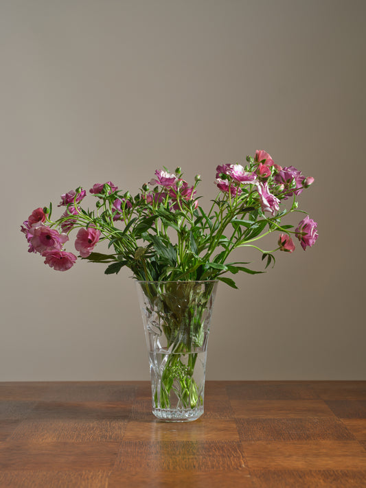 Vintage Crystal Floral Vase