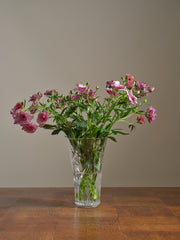 Vintage Crystal Floral Vase