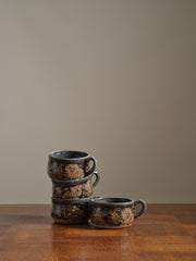 Flower Garden Soup Bowl in Snow Storm Glaze