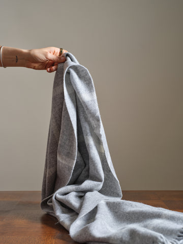 Classic Collection Merino Lambswool Gray, Windowpane