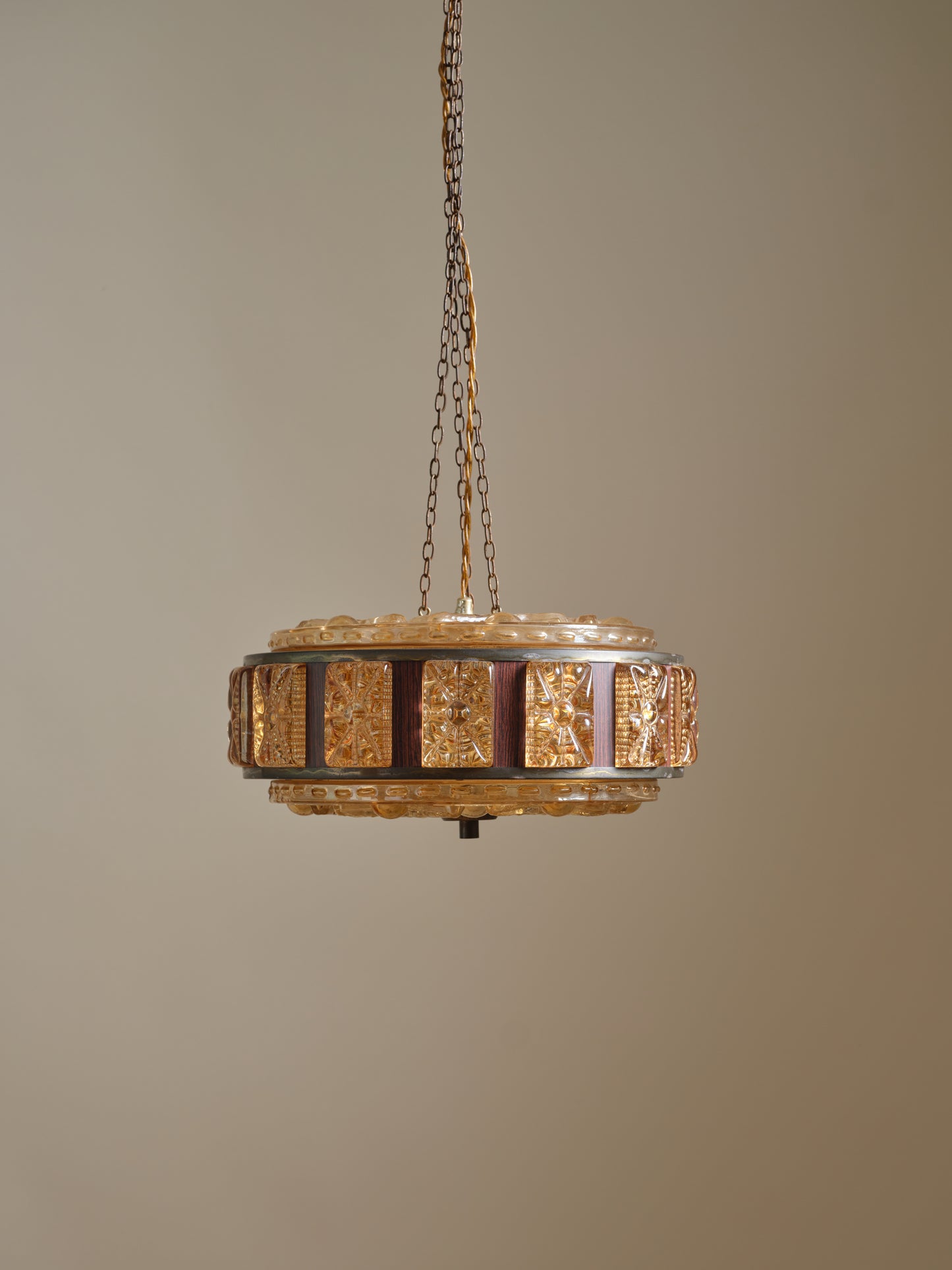 CARL FAGERLUND ORREFORS ROSEWOOD-ACCENT PENDANT
