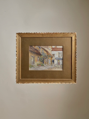 American School Village Scene Early 20th Century