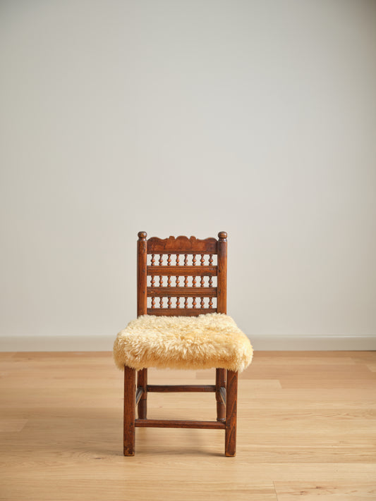 Vintage French Shearling Chair