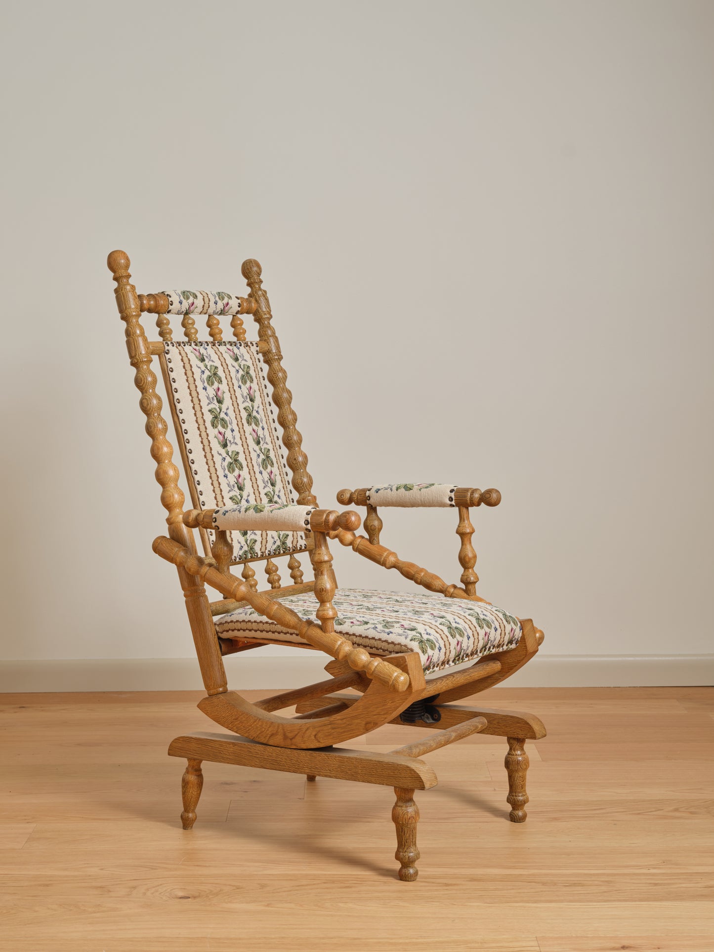 Rare Oak Platform Rocking Chair