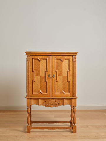 HENNING KJAERNULF DANISH OAK BAR CABINET