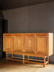 Attributed Henning Kjaernulf Oak Highboard Cabinet