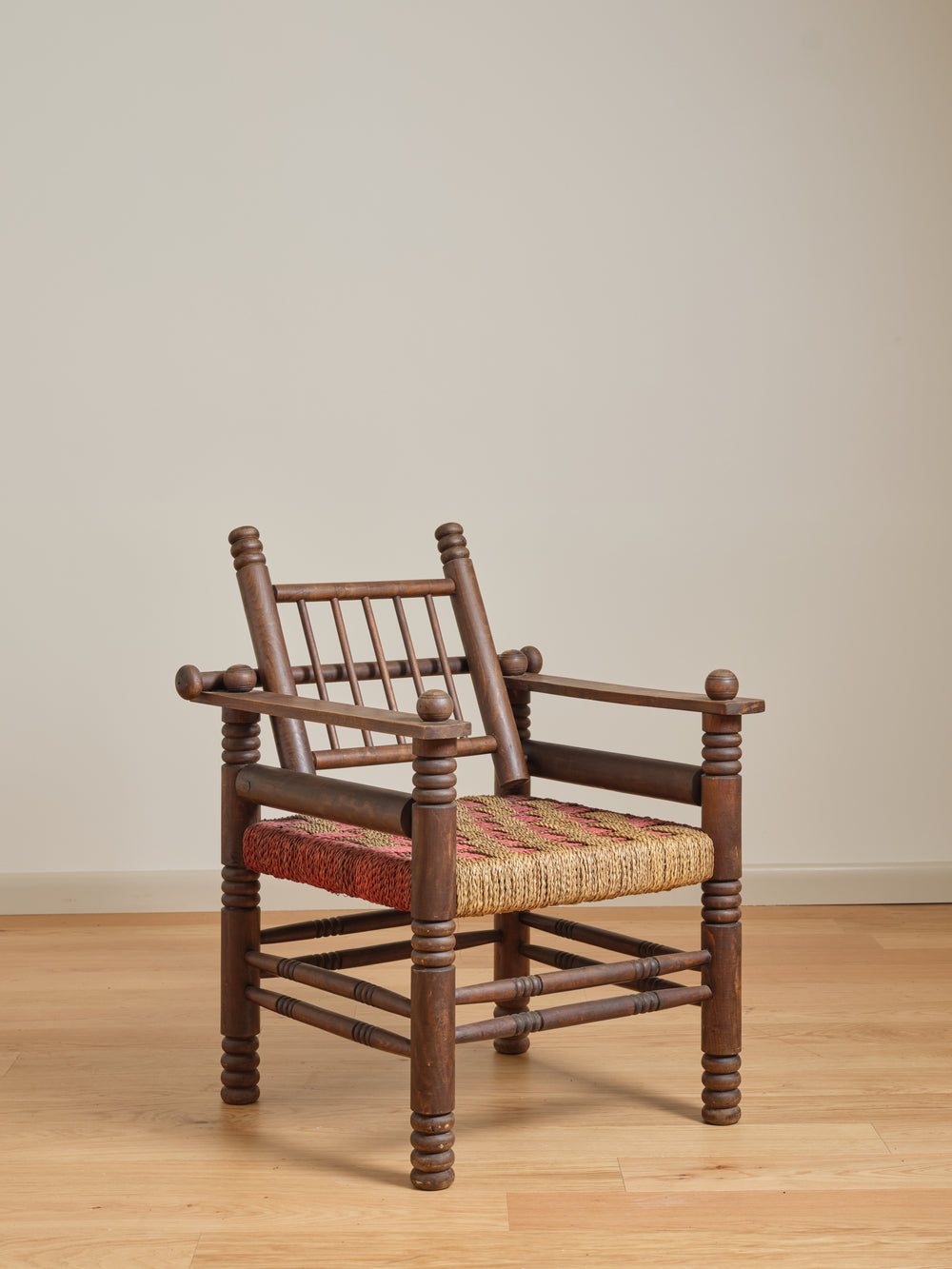 Vintage Charles Dudouyt Woven Chair