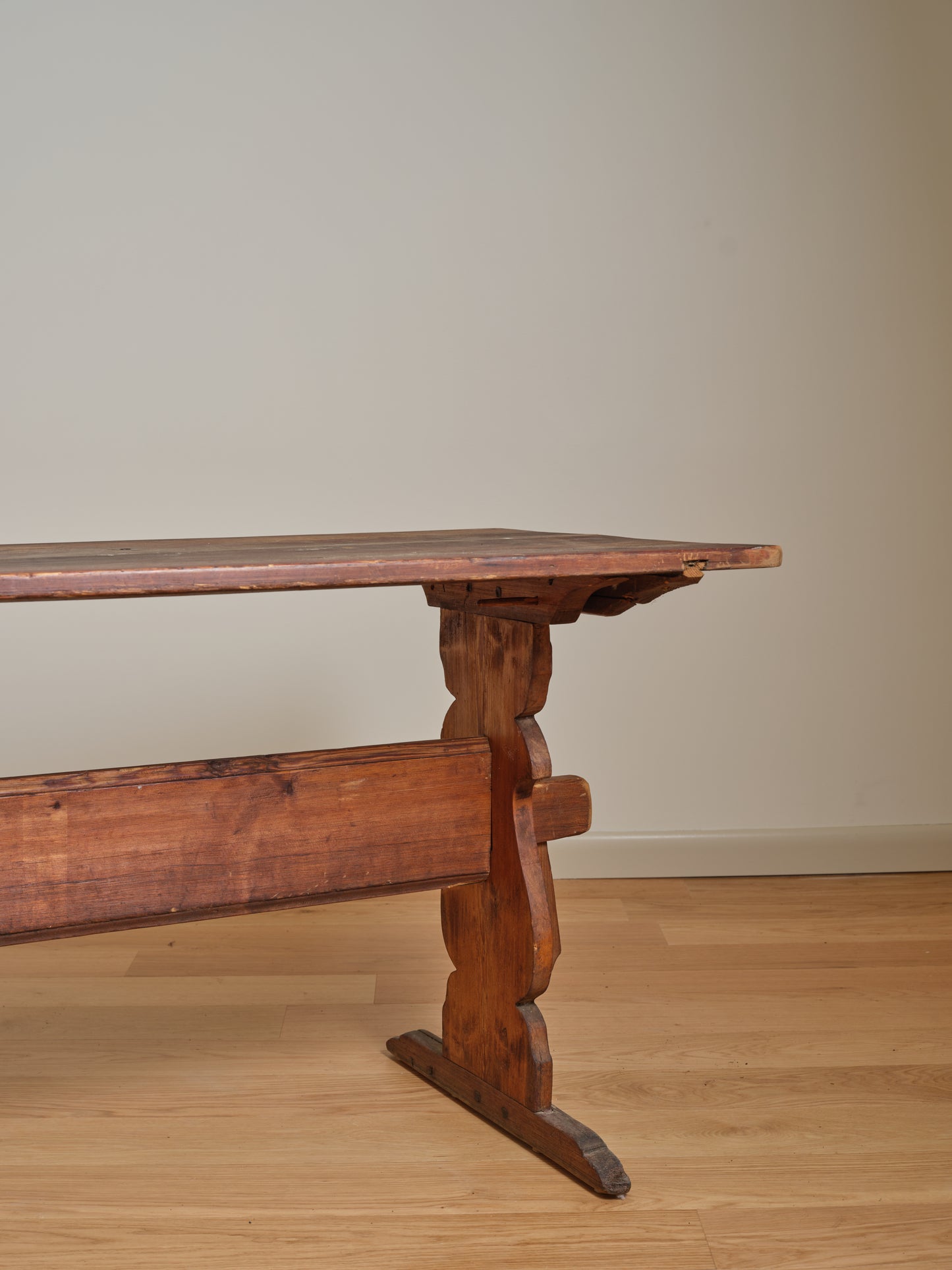 Vintage Trestle Wood Table