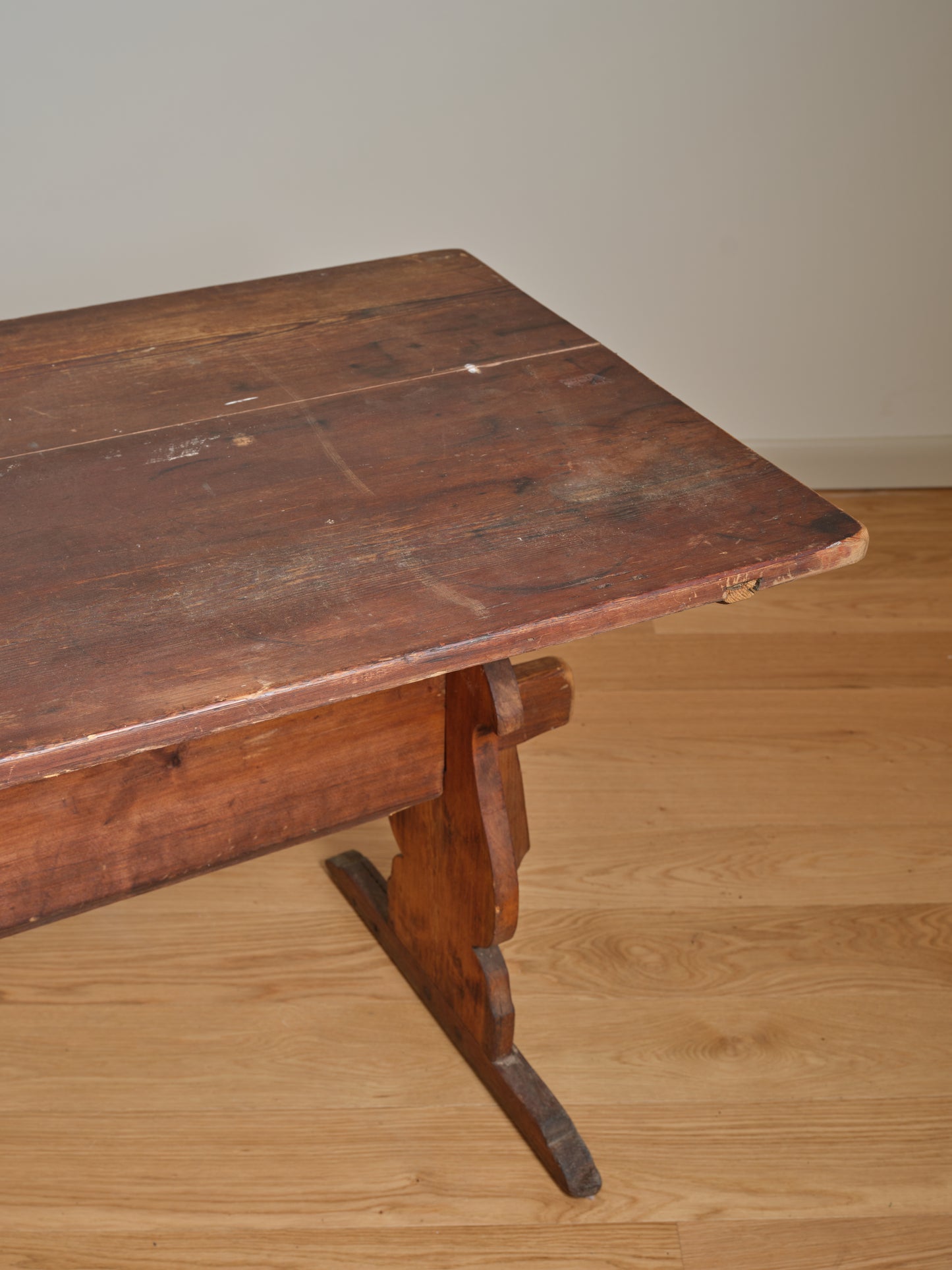 Vintage Trestle Wood Table