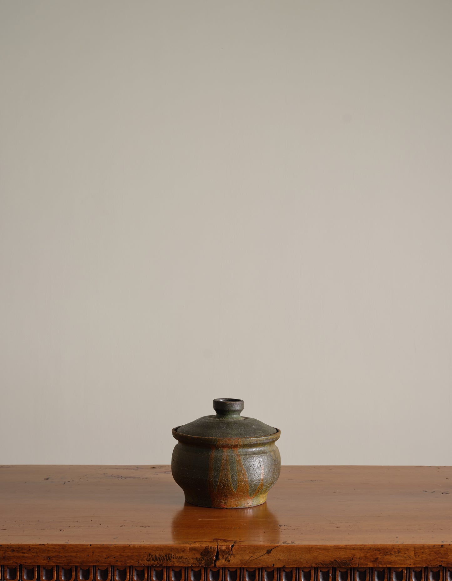 Vintage Green Clay Bowl