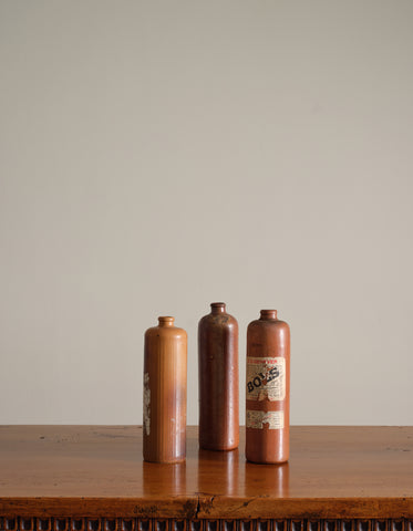 Set of Three Dutch Genever Bottles