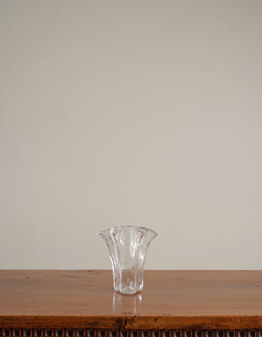 Handblown Ruffled Glass Vase