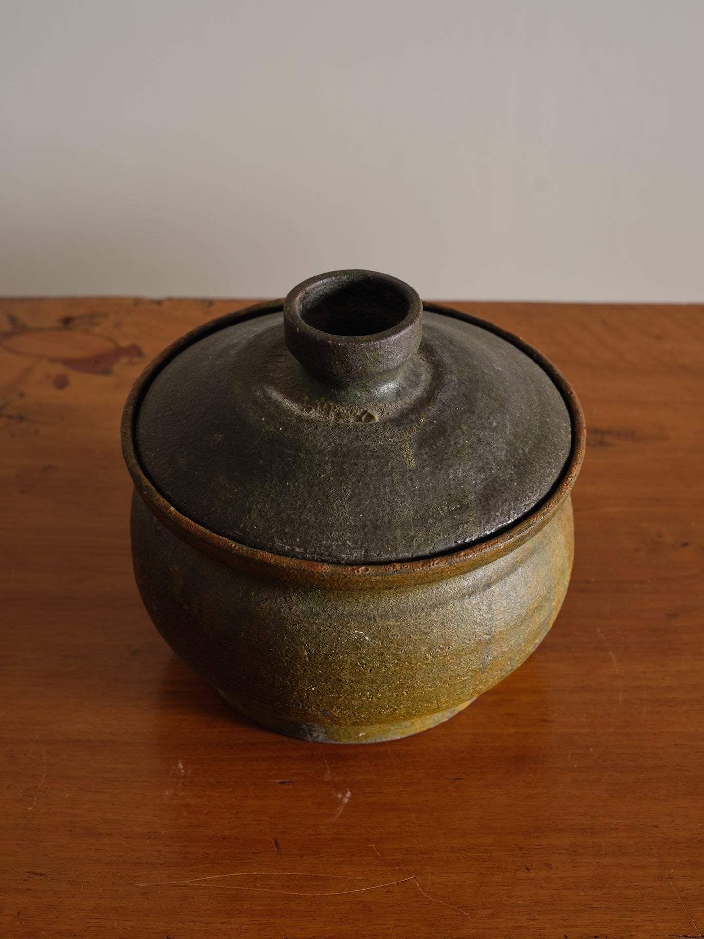 Vintage Green Clay Bowl