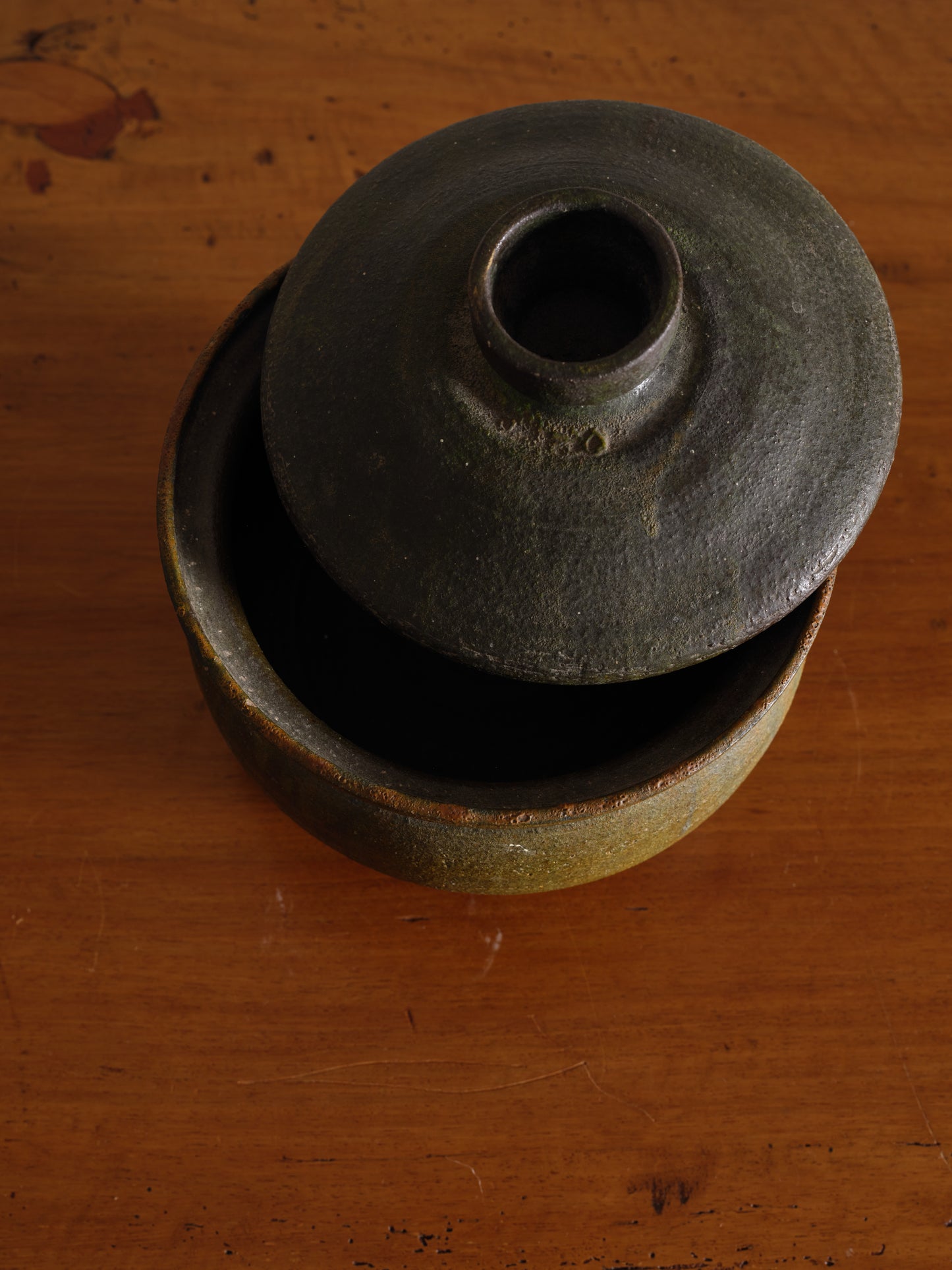 Vintage Green Clay Bowl