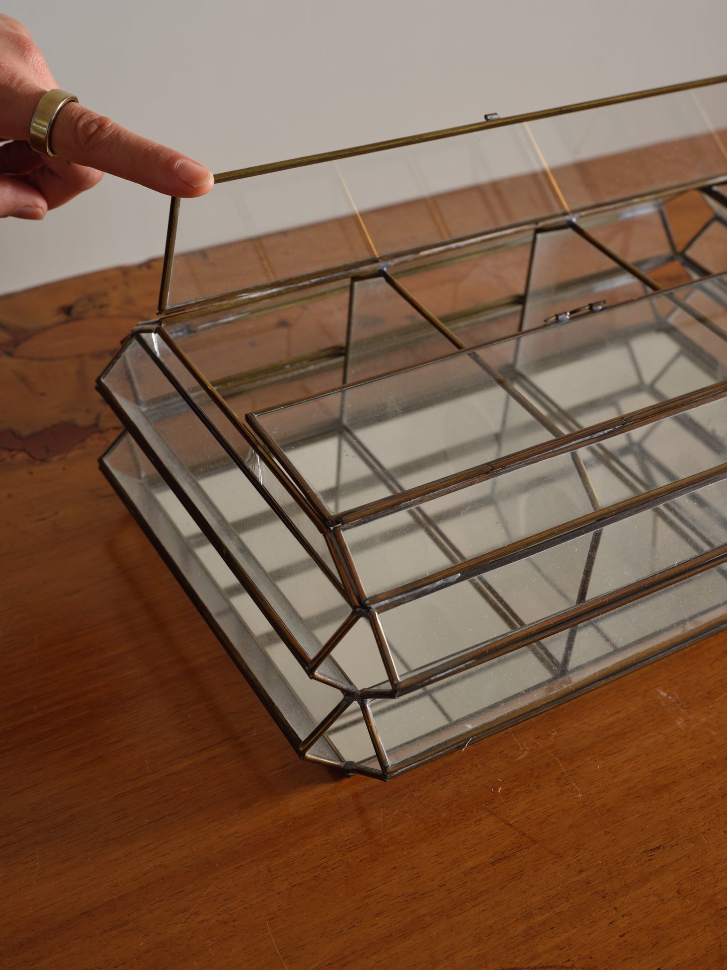 Vintage Glass Mirrored Case