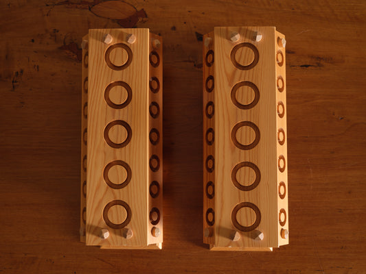 Pair of Vintage Wooden Wall Sconces