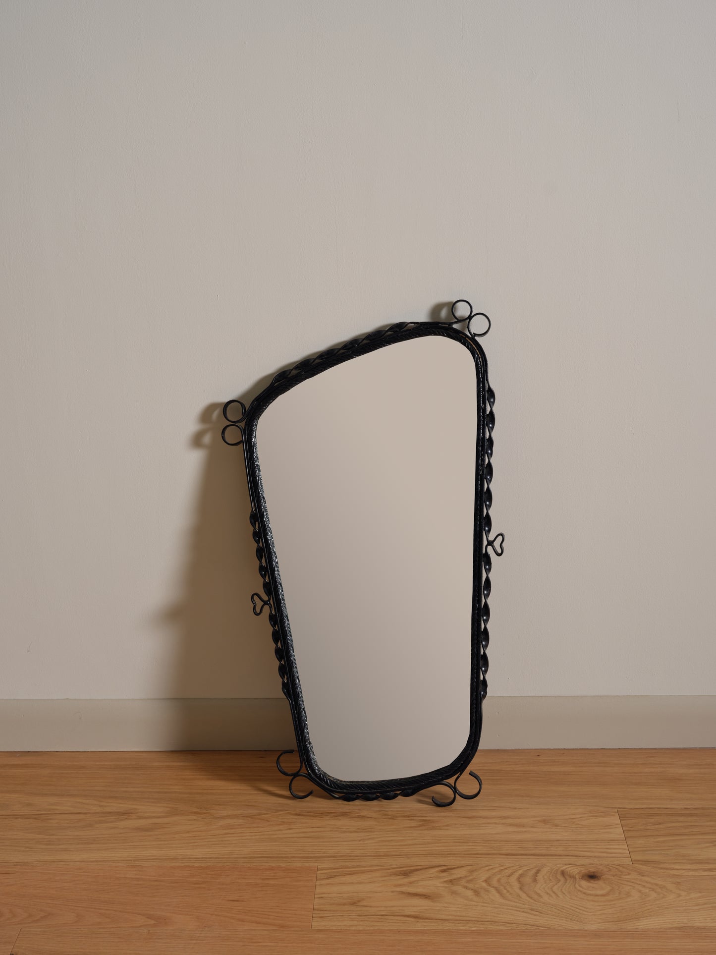 Vintage MCM Asymmetrical Iron Mirror