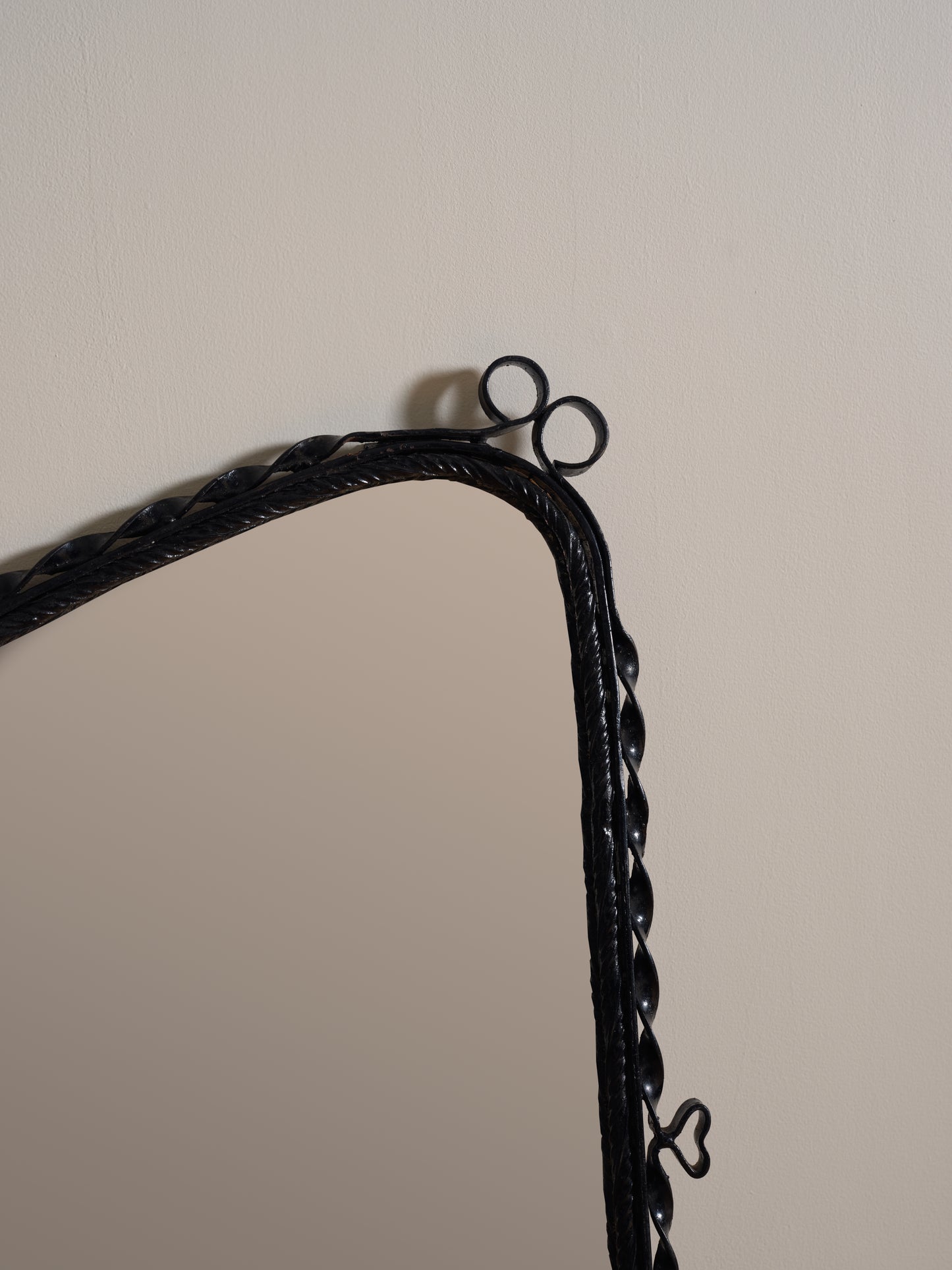 Vintage MCM Asymmetrical Iron Mirror