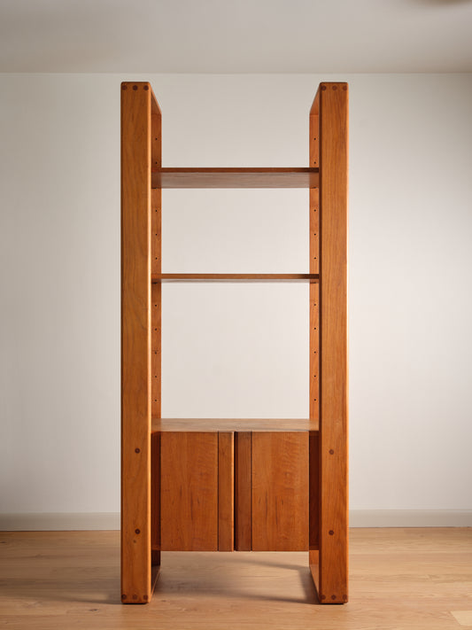 Cerused Oak Modular Bookcase or Room Divider by Lou Hodges, c. 1970s