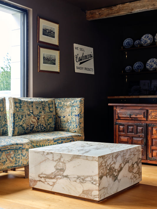 MCM Italian Marble Cube Coffee Table