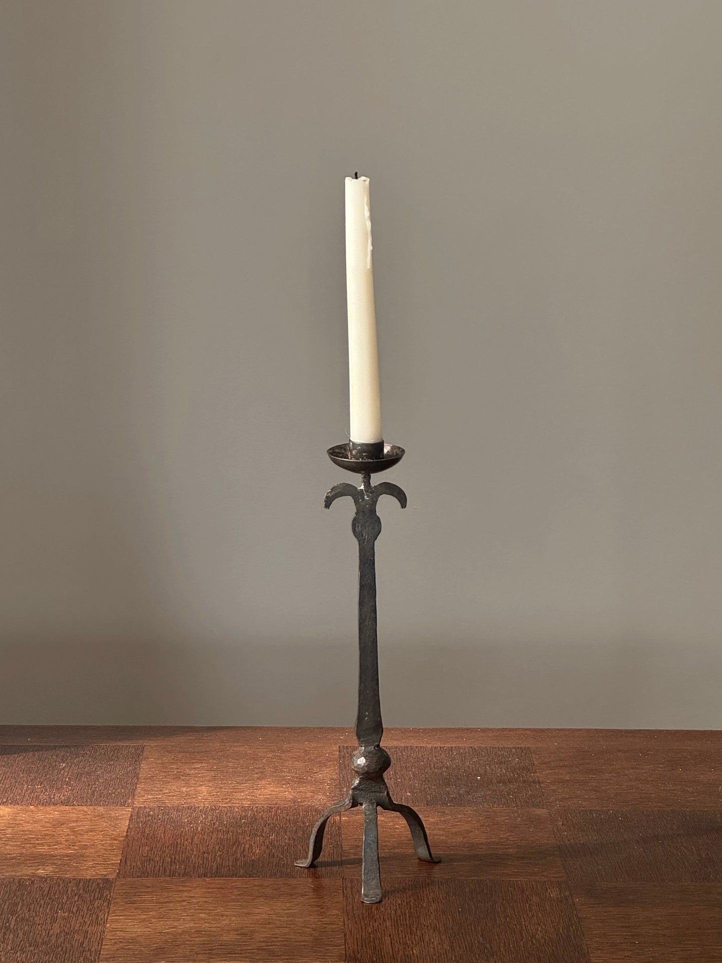 Vintage Cast Iron Candle Holder