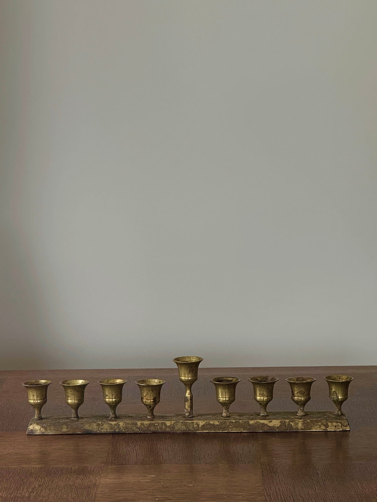 Vintage 9 Candlestick Holder Brass Candelabra