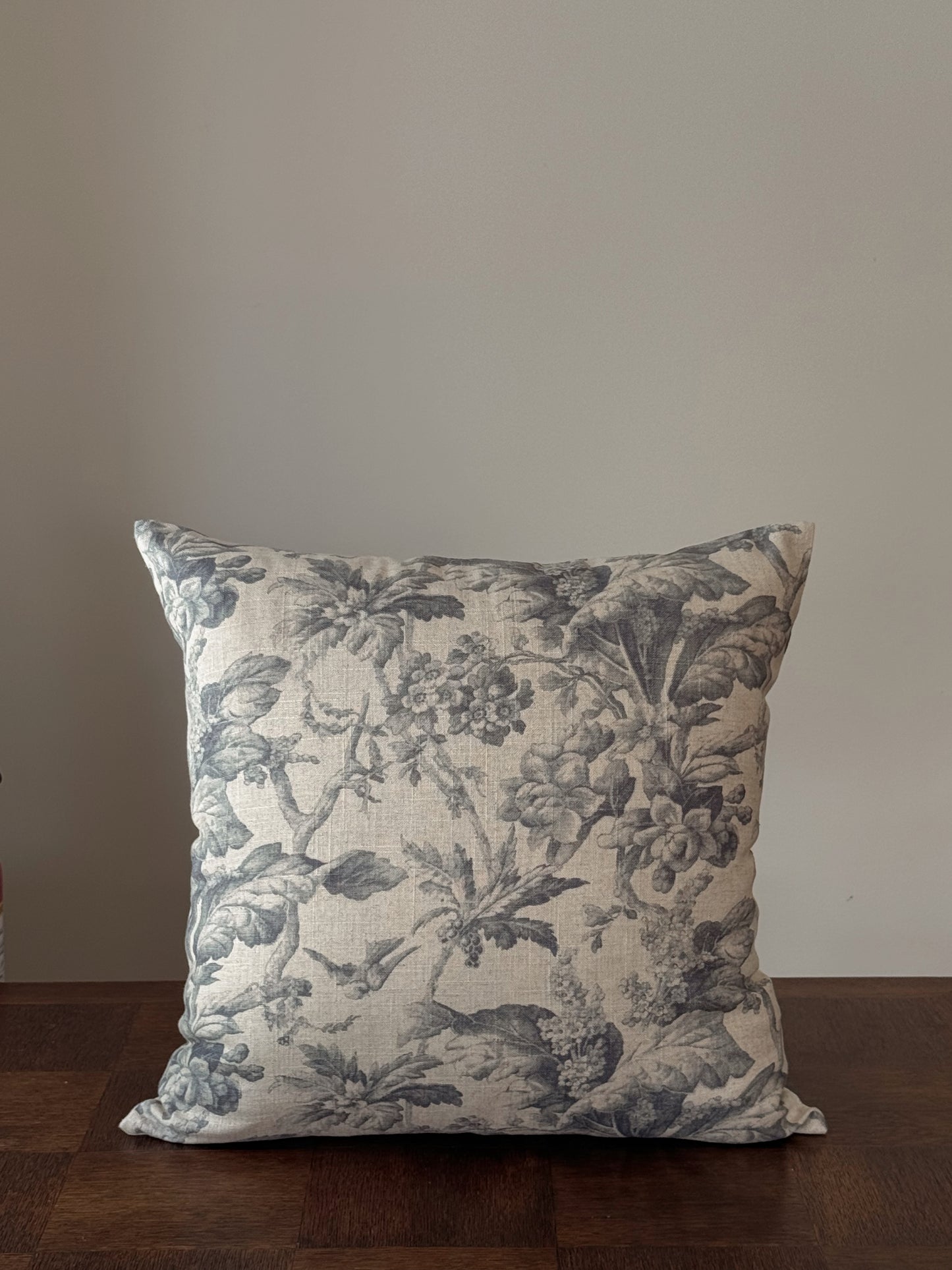 Creek Tan Floral Pillow Cover 20 x 20